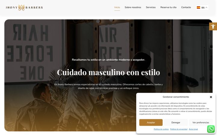 Screenshot of jhonybarbers.com