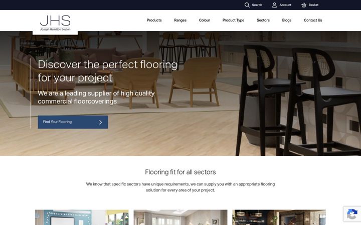 Screenshot of jhscarpets.co.uk