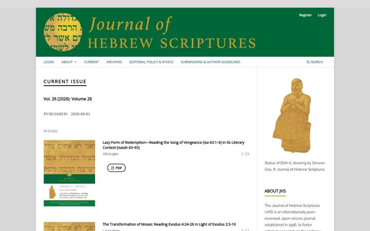 Screenshot of jhsonline.org