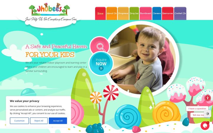 Screenshot of jhubees.com