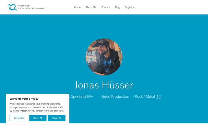 Screenshot of jhuesser.ch