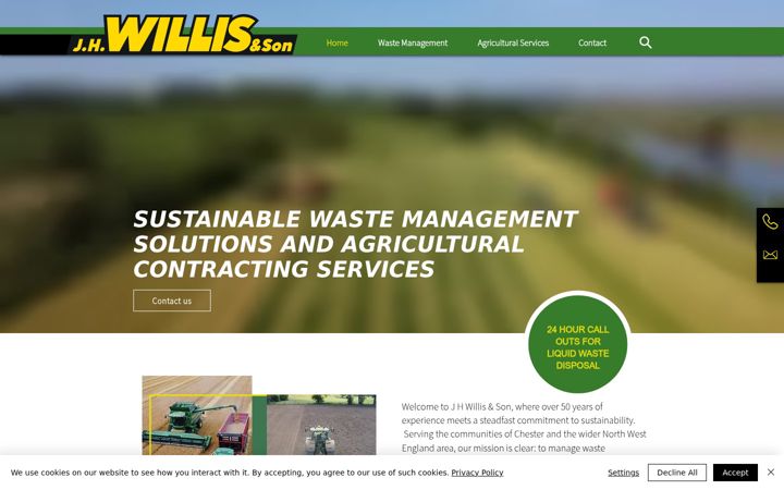 Screenshot of jhwillisandson.co.uk