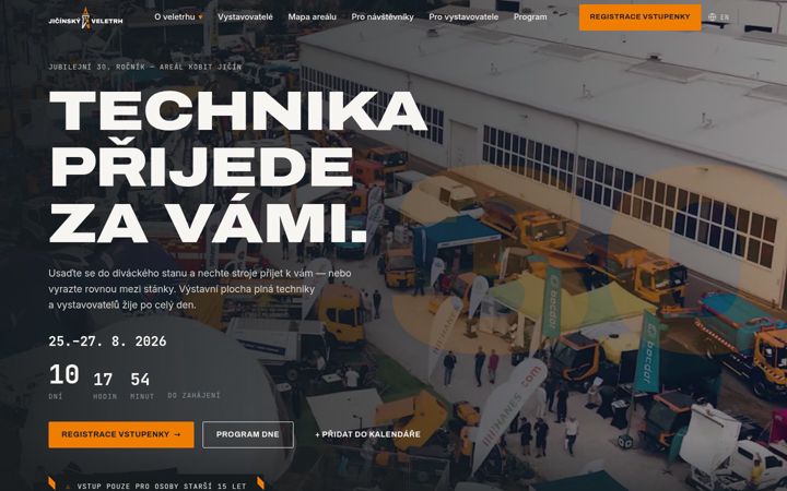 Screenshot of jicinskyveletrh.cz