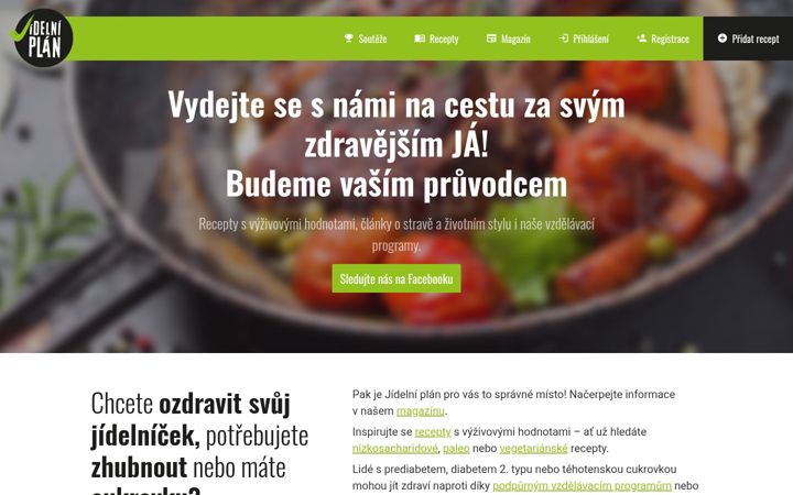 Capture d'écran de jidelniplan.cz