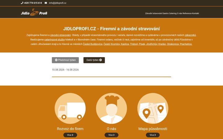 Screenshot of jidloprofi.cz