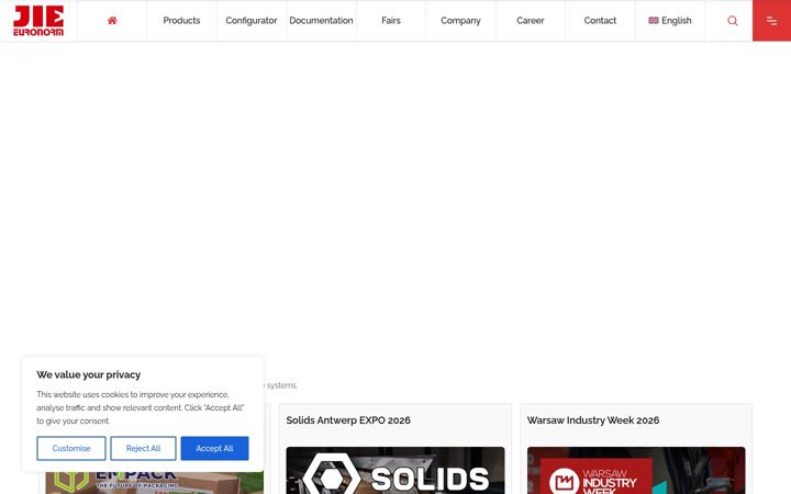 Screenshot of jie-euronorm.com