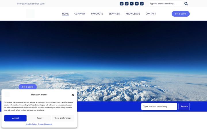 Screenshot of jietechamber.com