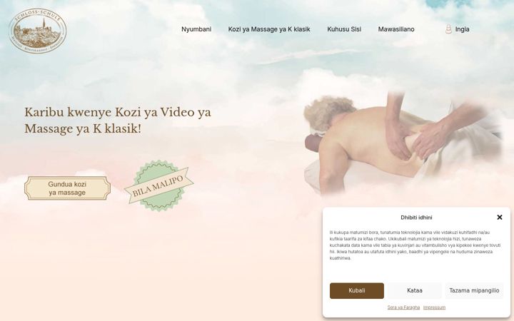 Screenshot of jifunze-massage.org