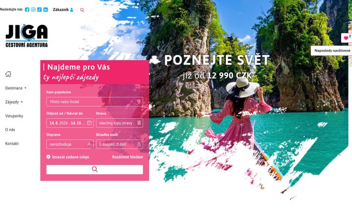 Screenshot of jigaca.cz