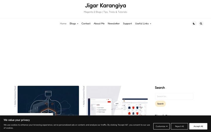 Screenshot of jigarkarangiya.com