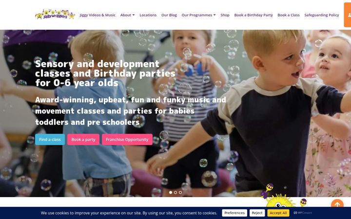 Screenshot of jiggywrigglers.com