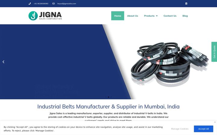 Screenshot of jignasales.com