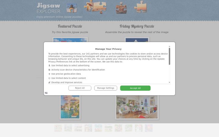 Screenshot of jigsawexplorer.com