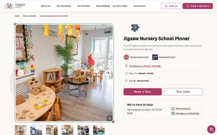 Screenshot of jigsawnursery.co.uk