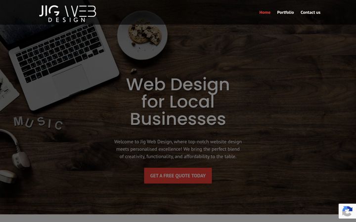 Screenshot of jigwebdesign.com