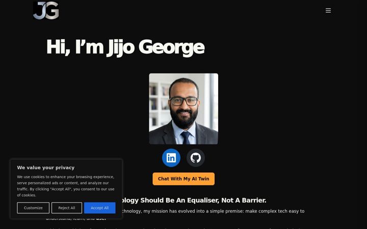 Screenshot of jijogeorge.com