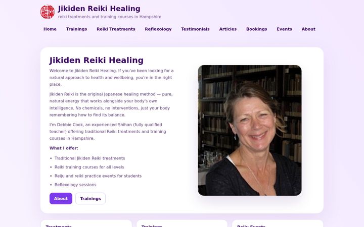 Screenshot of jikidenreikihealing.co.uk