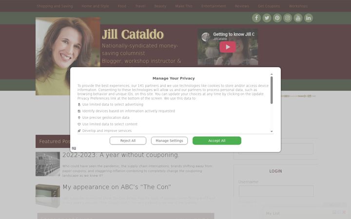 Screenshot of jillcataldo.com