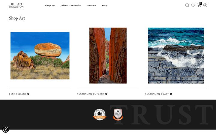 Screenshot of jilliansingleton.com