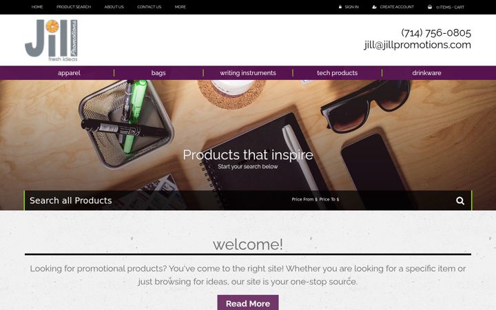 Screenshot of jillpromotions.com