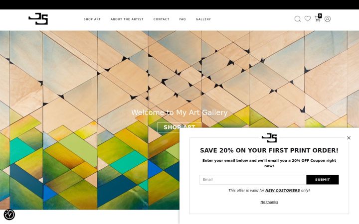 Screenshot of jillstevensart.com