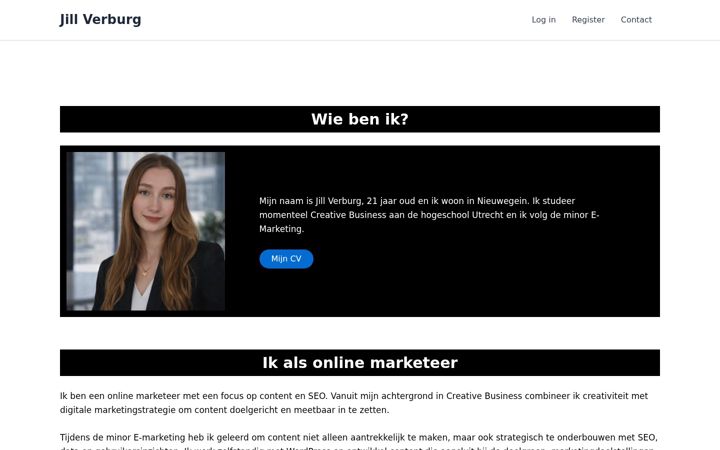 Screenshot of jillverburg.nl