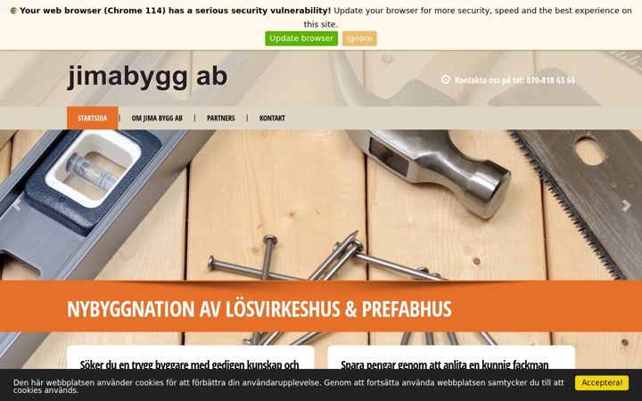 Screenshot of jimabygg.se