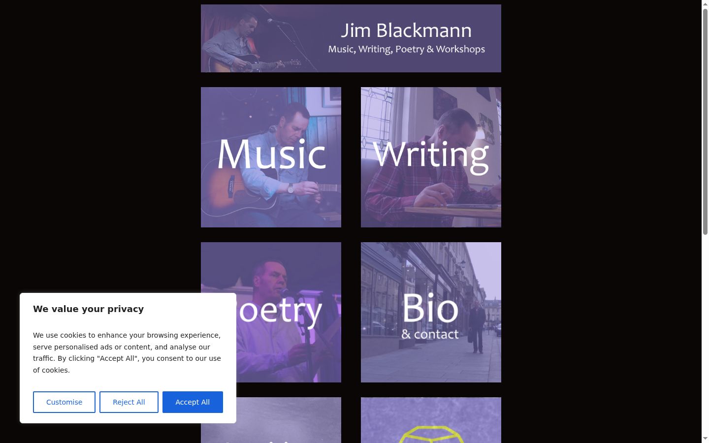 Screenshot of the consent banner shown before any interaction