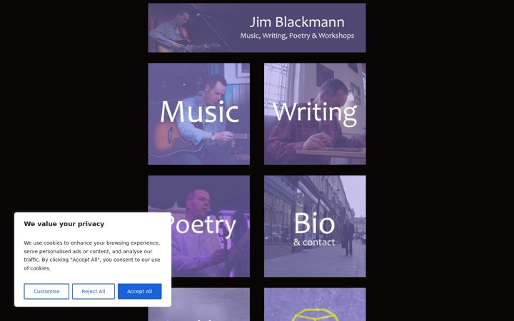 Screenshot of jimblackmann.com
