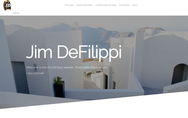 Screenshot of jimdefilippi.com
