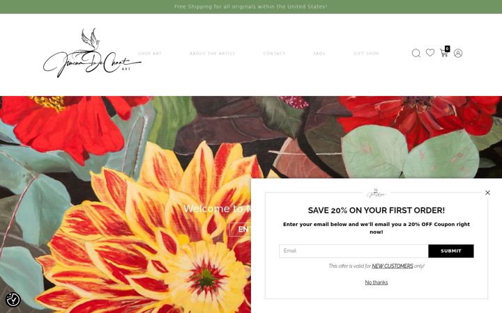 Screenshot of jimenadechant.com