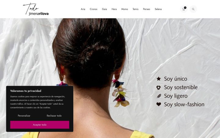 Screenshot of jimenarilova.com