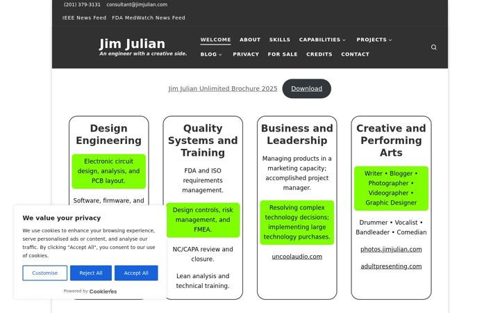 Screenshot of jimjulian.com