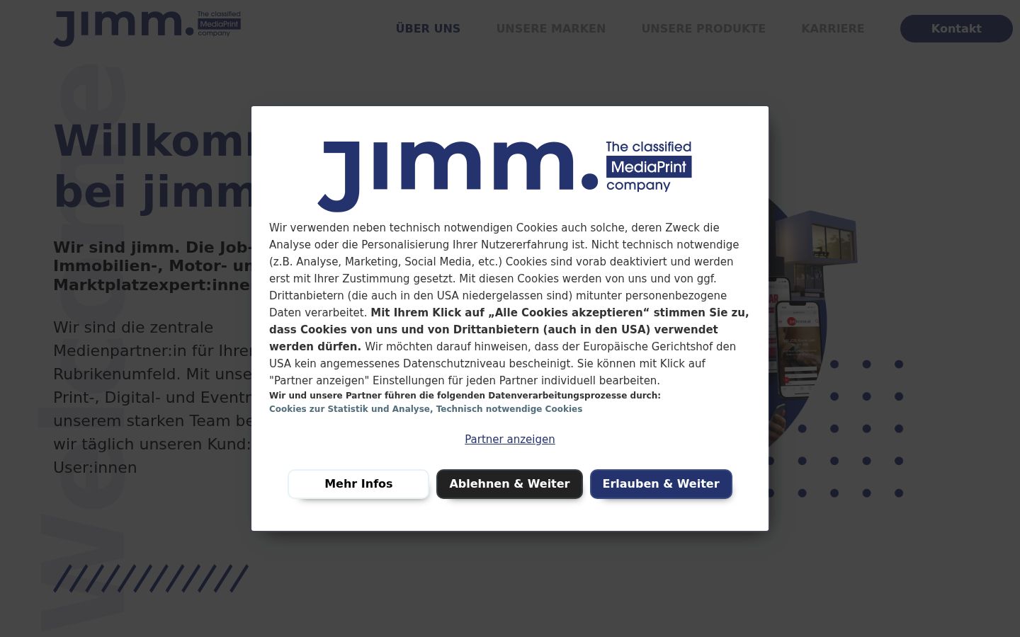 Screenshot tal-banner tal-kunsens muri qabel kwalunkwe interazzjoni