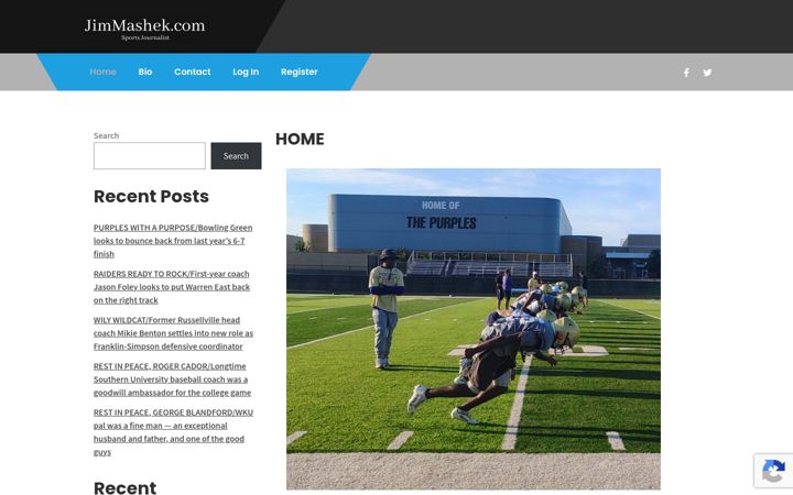 Screenshot of jimmashek.com
