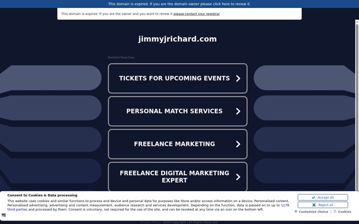 Screenshot of jimmyjrichard.com