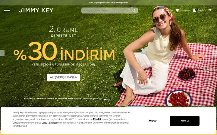 Screenshot of jimmykey.com