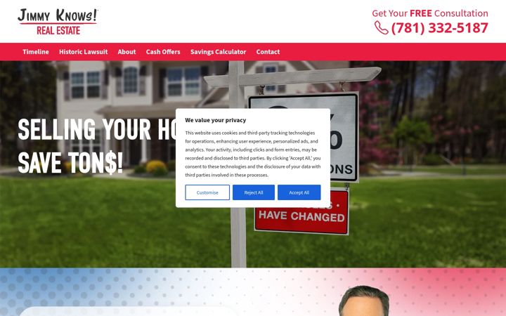 Screenshot of jimmyknowsrealestate.com