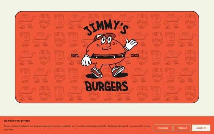 Screenshot of jimmysburgers.co.uk