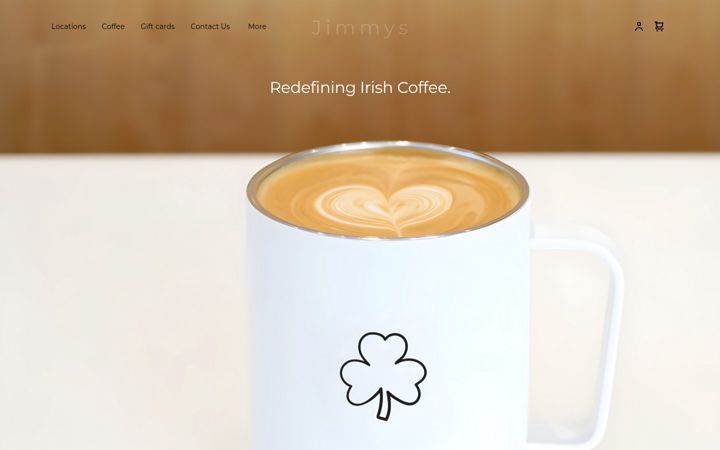 Screenshot of jimmysirishcoffee.com