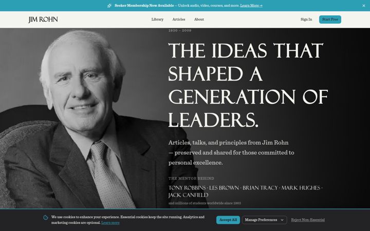 Screenshot of jimrohn.com