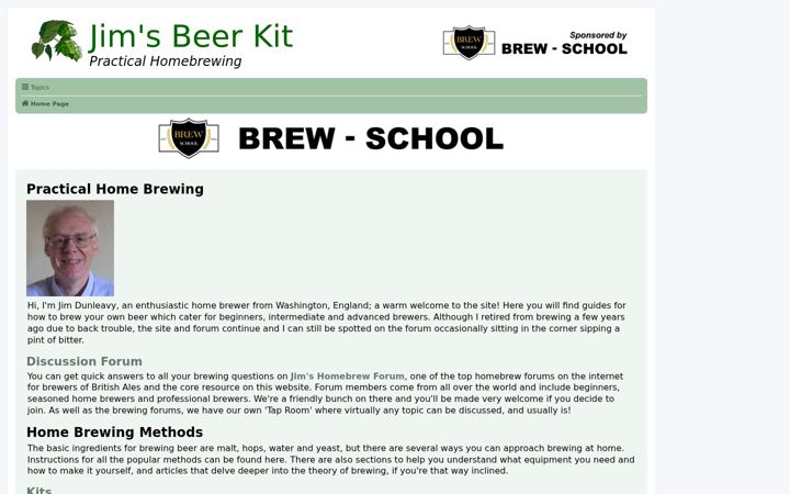 Screenshot of jimsbeerkit.co.uk