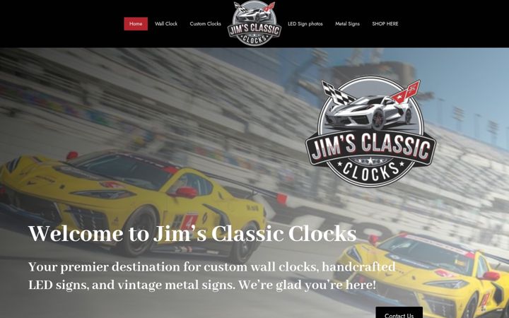 Screenshot of jimsclassicclocks.com