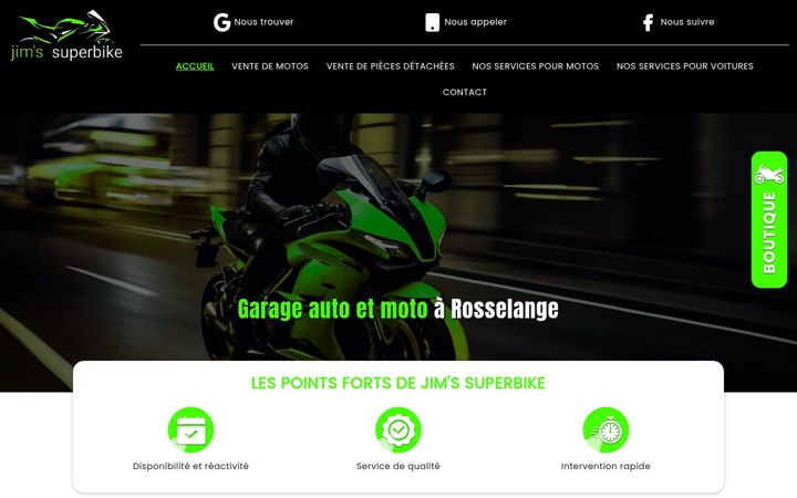 Screenshot of jimssuperbike.fr