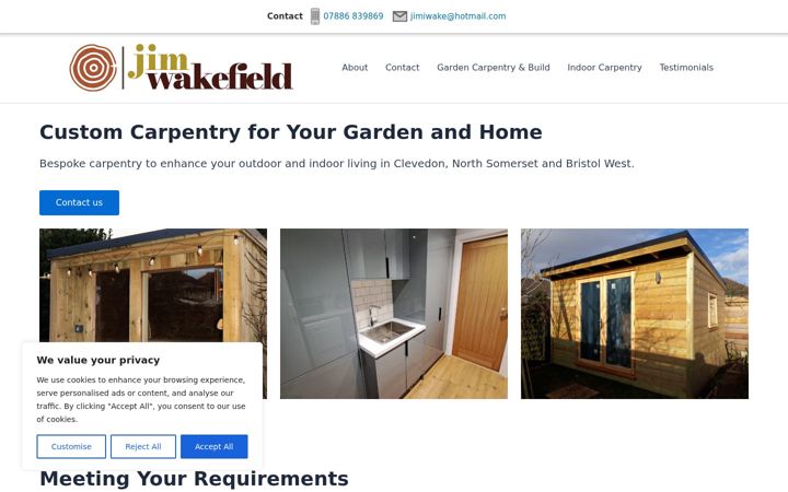Screenshot of jimwakefield.co.uk