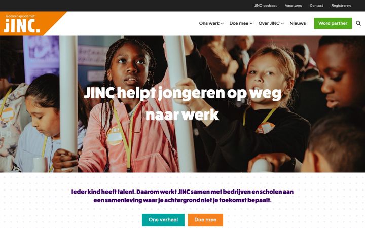 Screenshot of jinc.nl