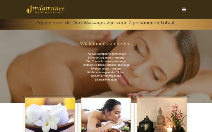 Screenshot of jindamanee-thaisemassage.nl