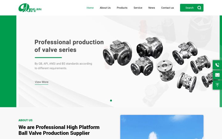 Screenshot of jingjunvalve.com