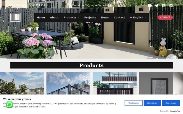 Screenshot of jingkefence.com