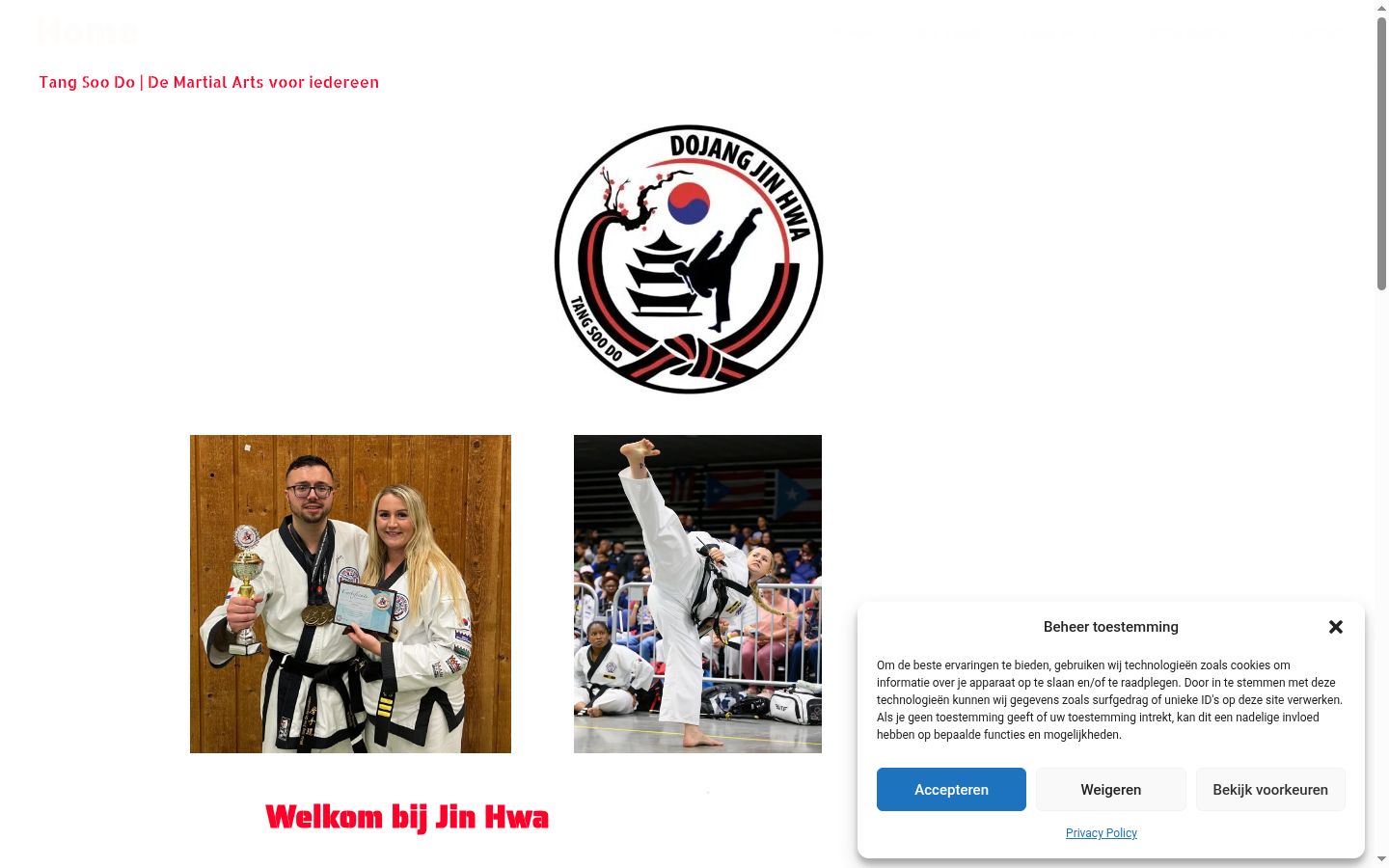 Screenshot van de toestemmingsbanner zoals getoond vóór enige interactie